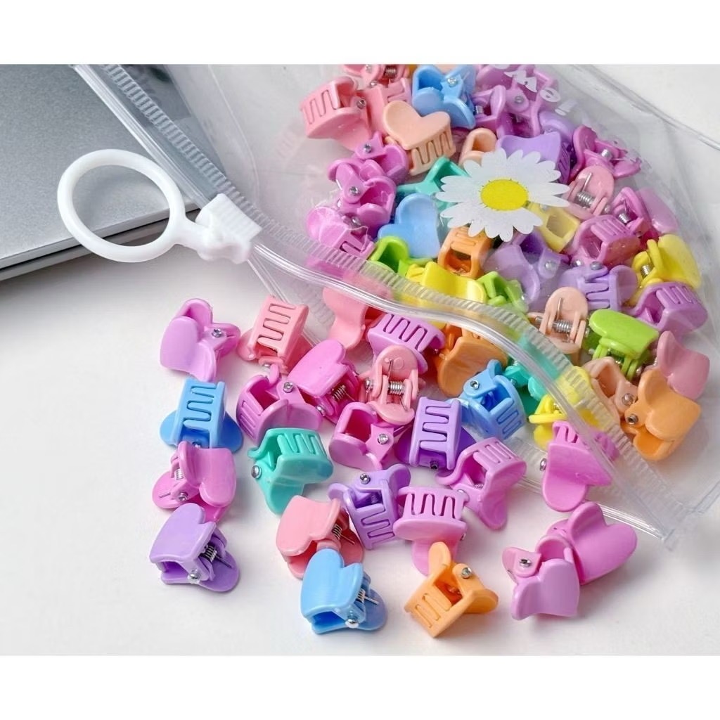KIT 100 unidades Candy Color Mini Small Grab Clip Children's Hair Accessories Rainhagentil