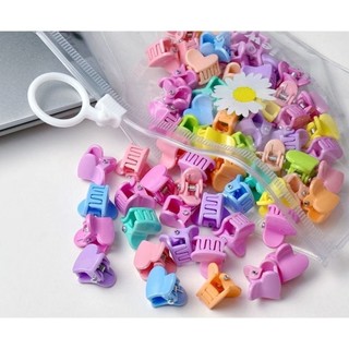 KIT 100 unidades Candy Color Mini Small Grab Clip Children's Hair Accessories Rainhagentil