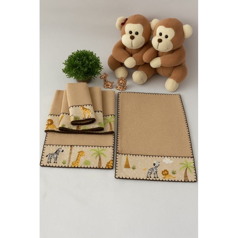 Kit 6 Toalhinhas Higiene Do Bebê Tecido Felpudo Extra Macio Cores Diversas