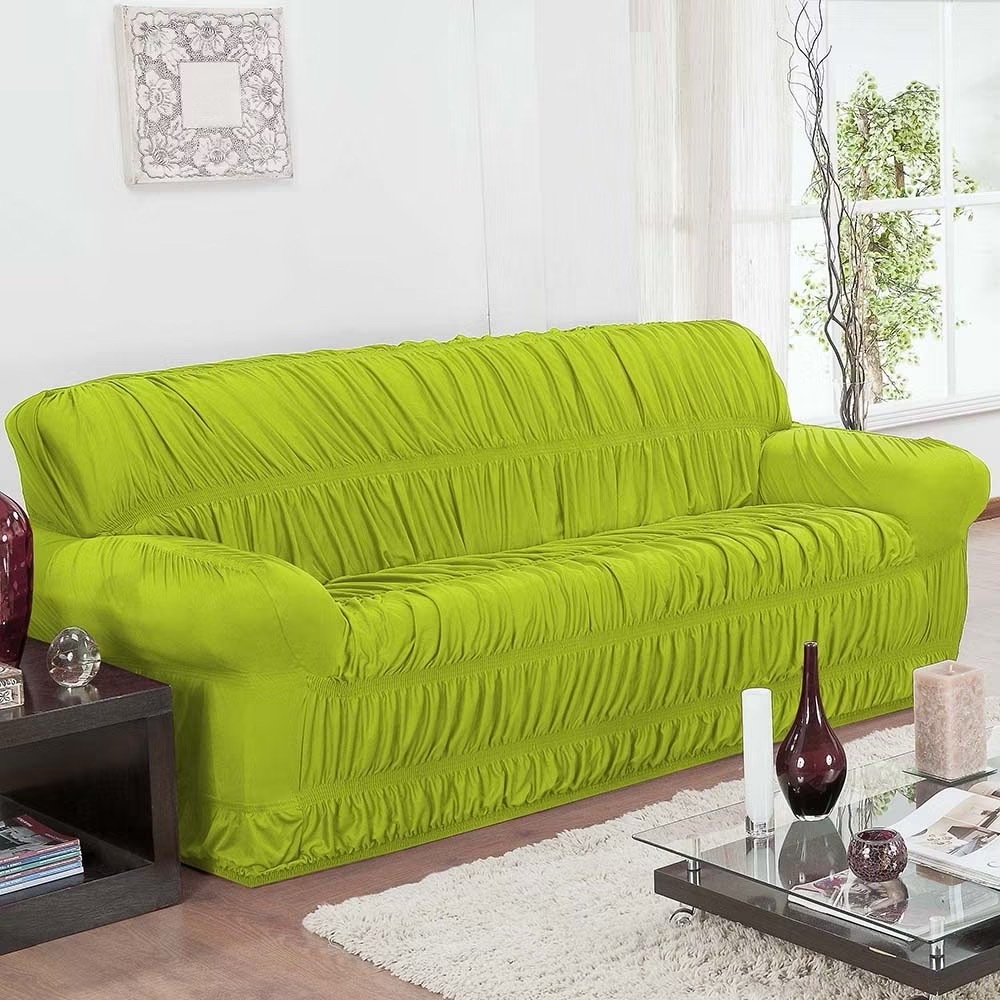 Kit 2 Peças Capa de Sofá 58 Elástico 2 e 3 Lugares Malha em Gel