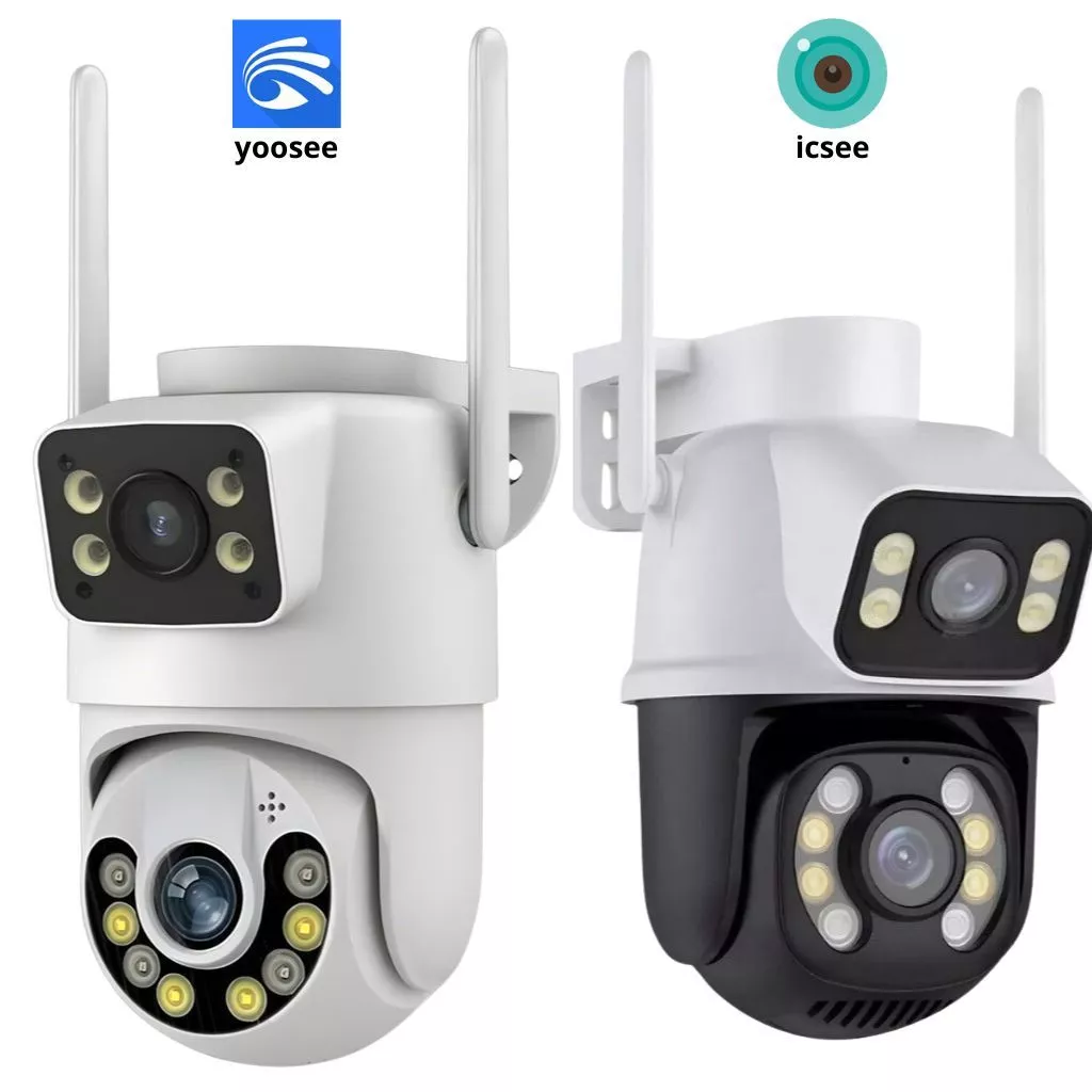 Câmera De Segurança a Prova de água Lente Dupla APP YOOSEE OU ICSEE IP66 Camera IP WiFi 360
