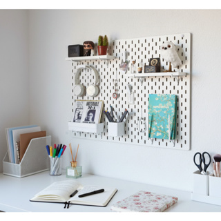 Painel para Organização Pegboard Setup/Estudos/Ateliê 76x56cm Branco em Oferta na Shopee