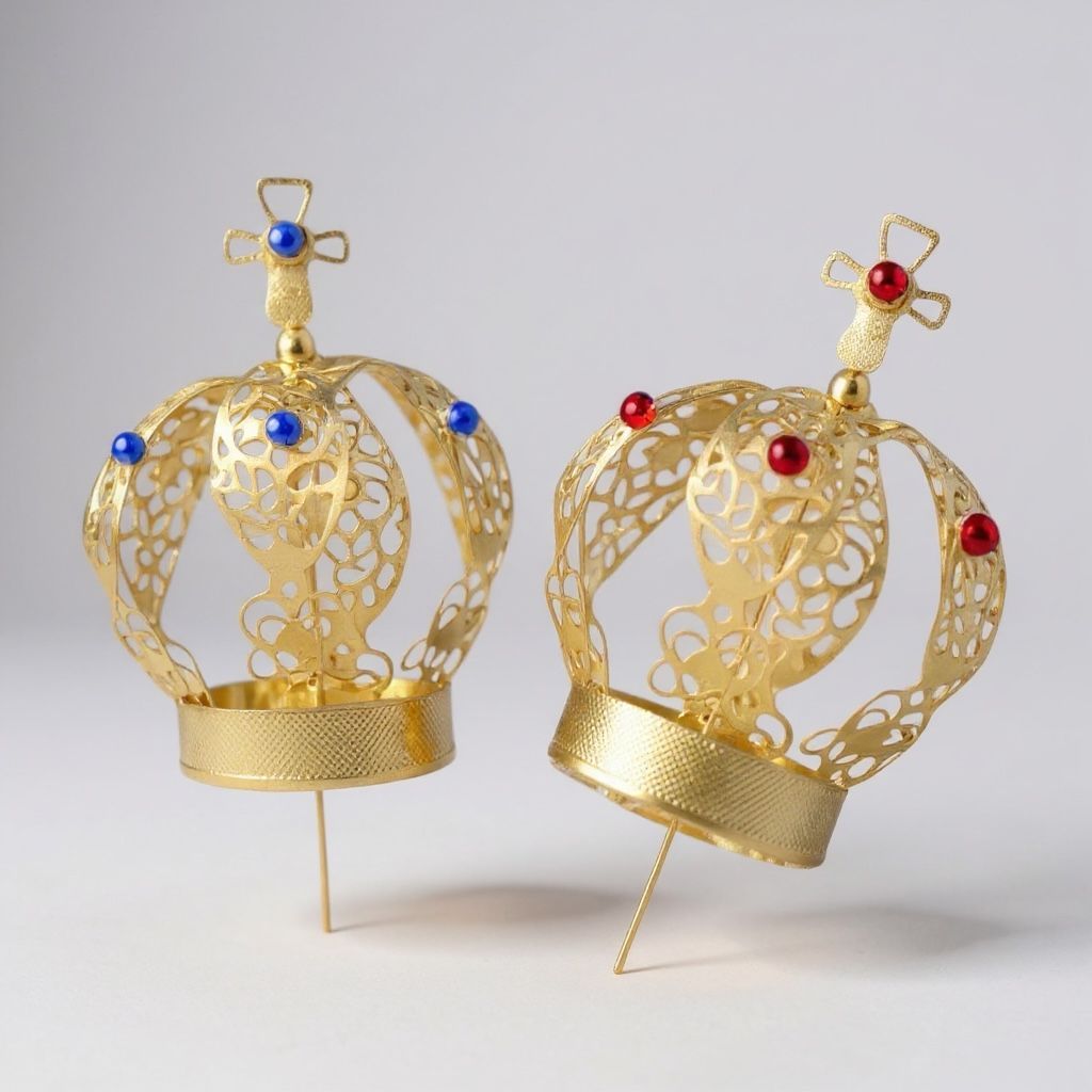 Coroa N4 Para Imagem Santa De 30cm Folheada C/ Strass Atacado em Oferta na Shopee