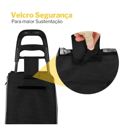 Bolsa Capa Para Carrinho De Feira Liso ou Estampa SEM CARRINHO — imagem 2 de 2