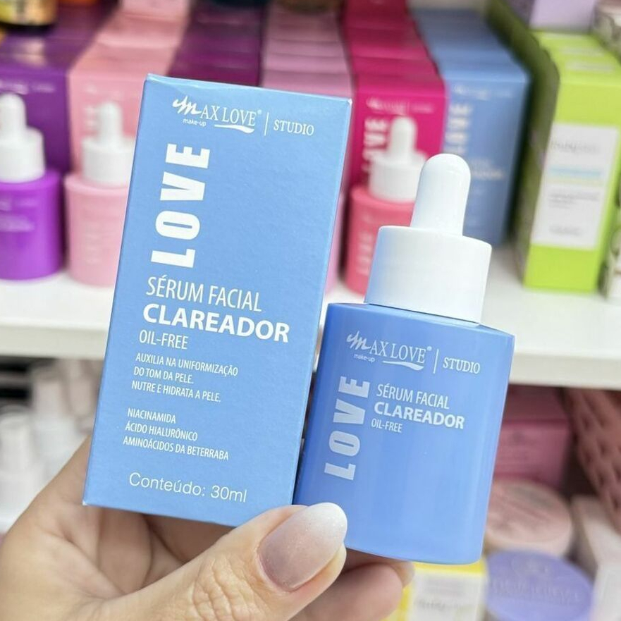 Sérum Clareador Facial - Max Love - 30 ml – Oil-Free, Ilumina & Uniformiza a Pele