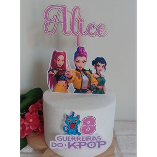 Topo de bolo GUERREIRAS DO KPOP(Envio Rápido)