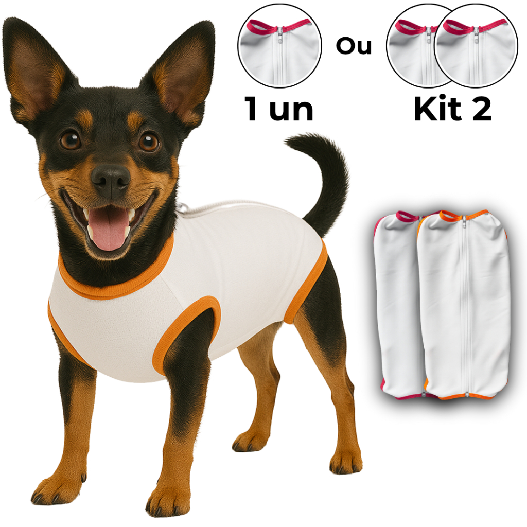 Kit 1-2 Roupas Pós Cirúrgica Pet - Macacão Protetor para Cachorro e Gato Castração Cirurgia Macho e Fêmea em Oferta na Shopee