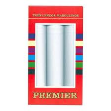 1 CAIXA  Kit com 3 Lenços de Bolso  PRESIDENTE Premier BRANCO (NOVO) em Oferta na Shopee