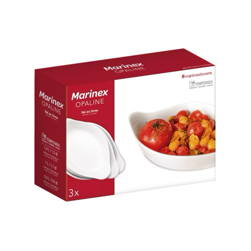 kit 3 assadeiras  opaline marinex Nadir . em Oferta na Shopee