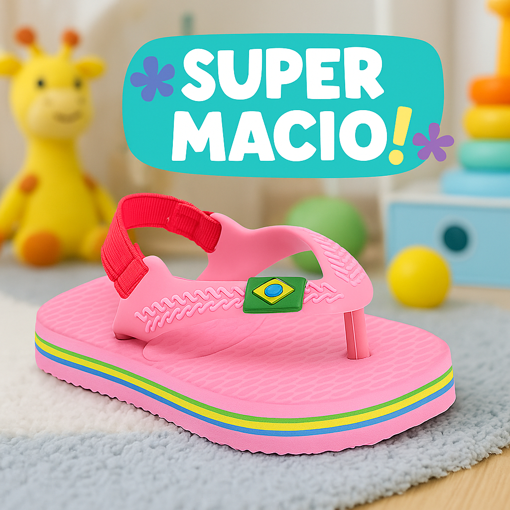 Chinelo Infantil Conforto e Estilo Alça de Calcanhar 17 ao 24 em Oferta na Shopee