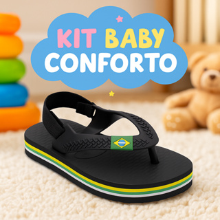 Chinelo Infantil Unissex Seguro Confortável Alça Calcanhar 17 ao 24 em Oferta na Shopee
