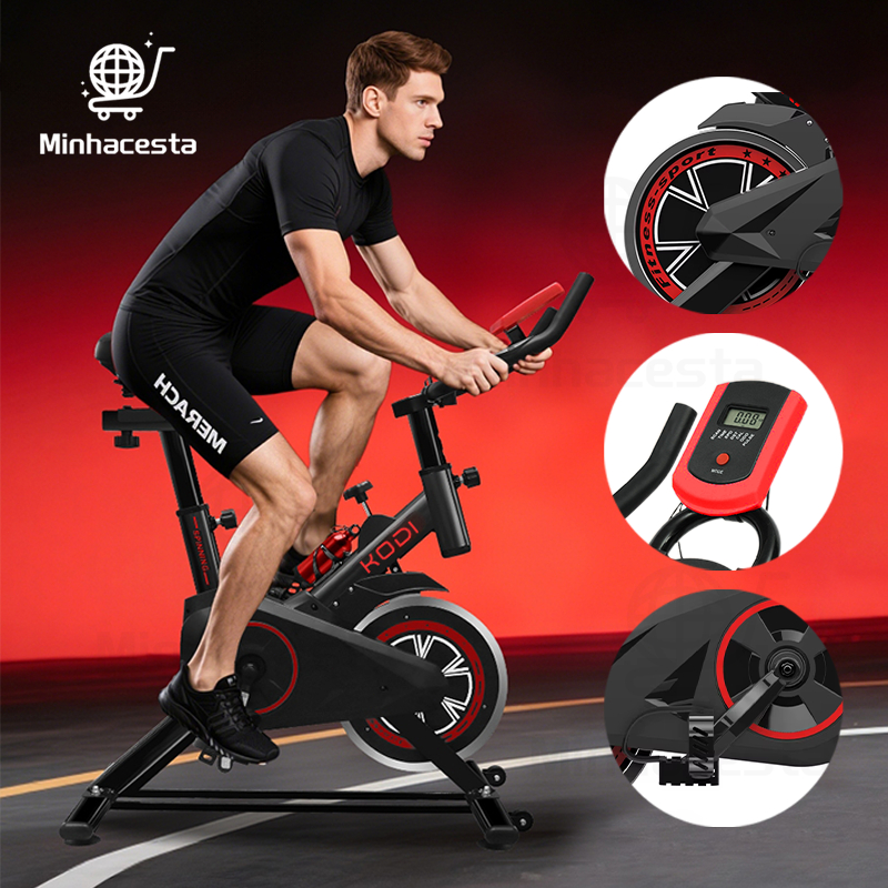 Bicicleta Ergométrica Spinning Bike Mecanica Profissional 150kg com Sensor Cardíaco Academia V3