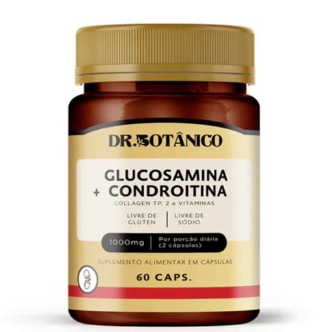 GLUCOSAMINA + CONDROITINA 1000MG 60CAPS - DR. BOTÂNICO em Oferta na Shopee
