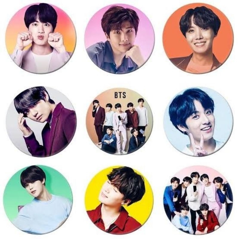 Kit 5 bottons e 1 photocard de Brinde bts/ straykids/ blackpink /  Seu grupo ou idol favorito