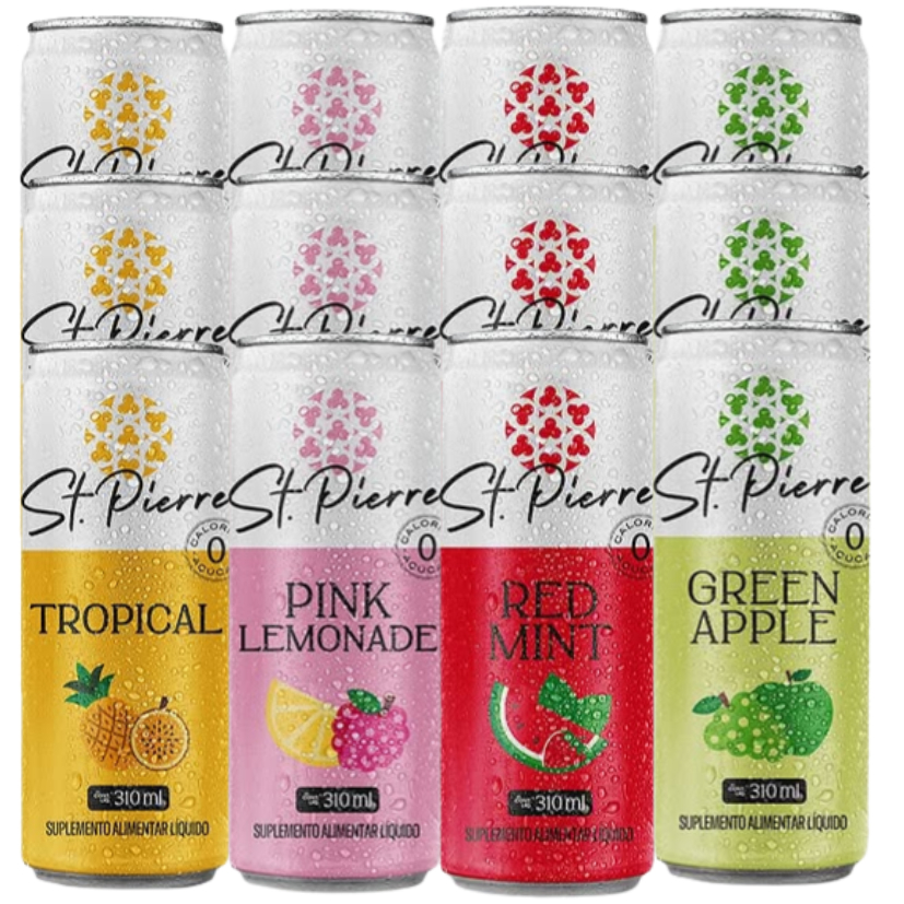 St. Pierre Água Tônica Deliciosa Zero Açúcar Pack 12x310ml em Oferta na Shopee