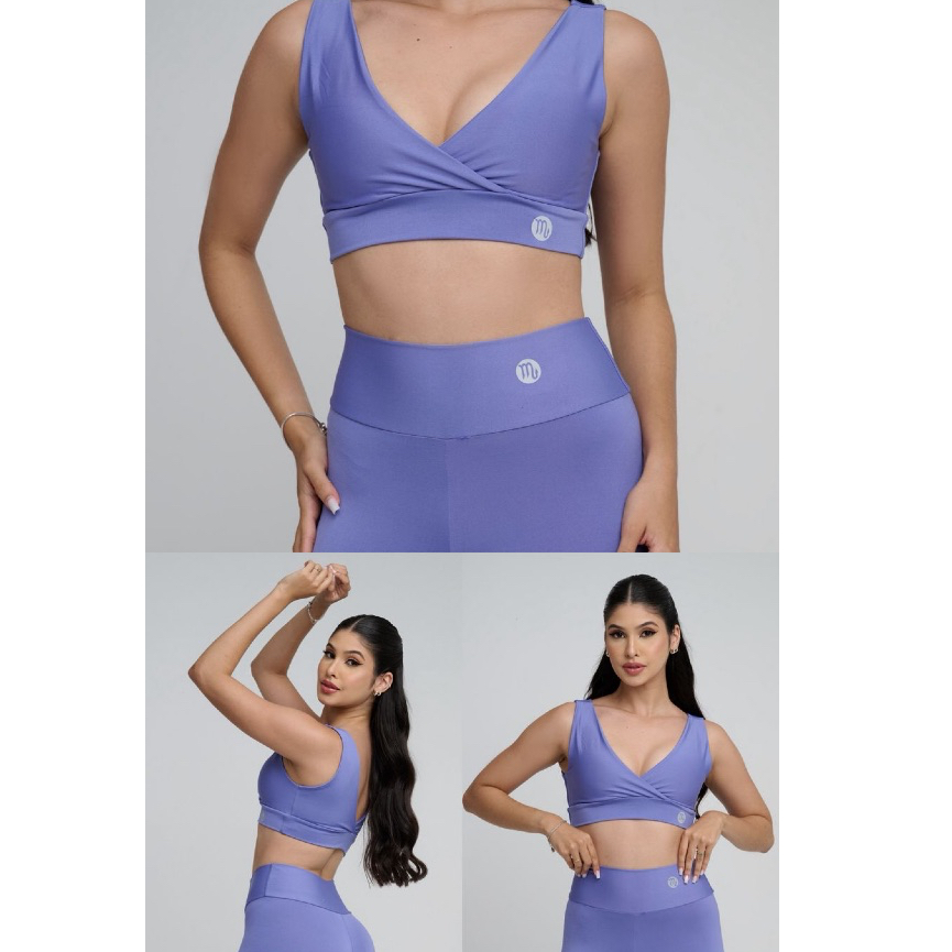 Conjunto Short Fitness Cintura alta e Top Academia Zero transparencia. em Oferta na Shopee