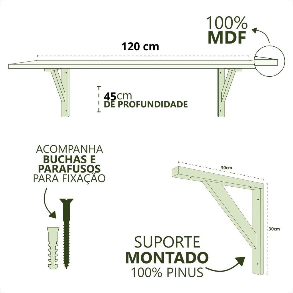 Mesa Estudos Trabalho Jogos MDF Bancada Escrivaninha Suspensa Prateleira Multiuso Home Office