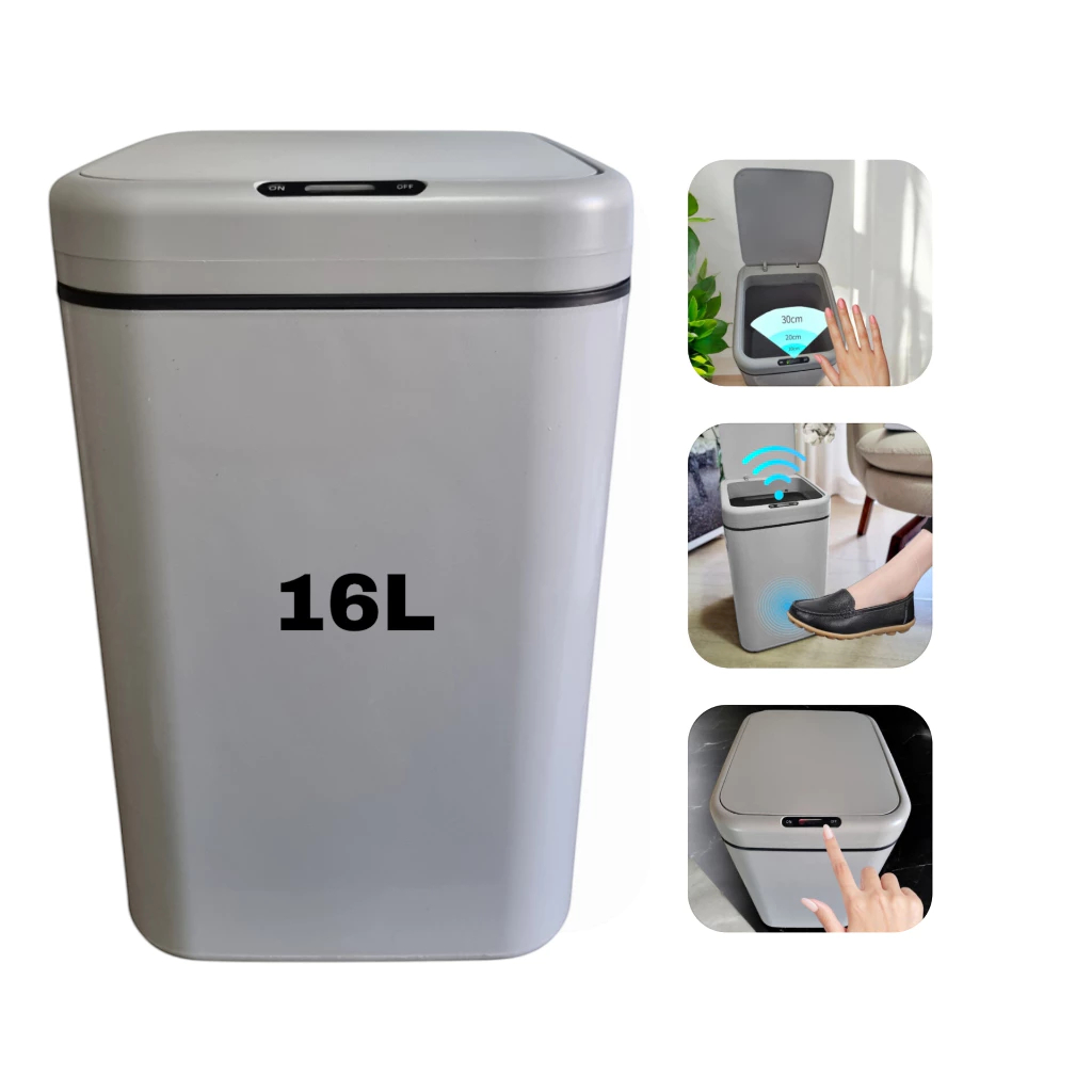 Lixeira Inteligente Automática com Sensor de Movimento 16L/20L – Design Moderno, Antiodor e Prática