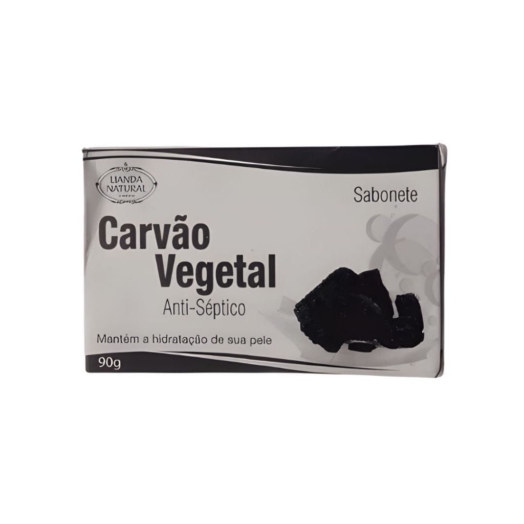 Sabonete em Barra Carvão Vegetal Controle Oleosidade Lianda Natural - 90g