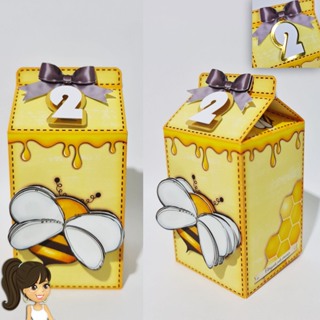 Caixa Milk ABELHINHA - Festa personalizada - tema abelha- lembrancinha em Oferta na Shopee