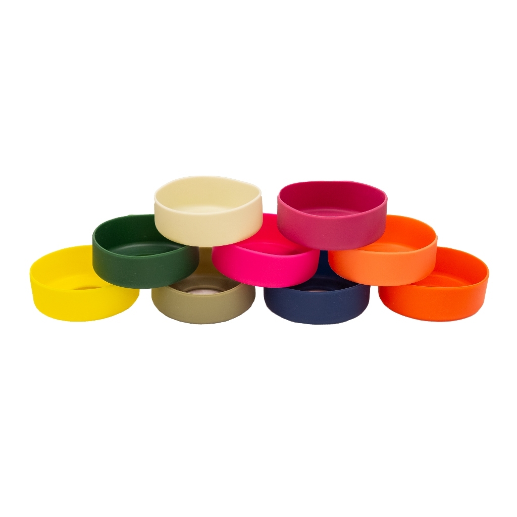 Capa de 7,5cm Protetor de Silicone para Garrafas 350ml 500ml 600ml|Base Antiderrapante para Garrafa Térmica