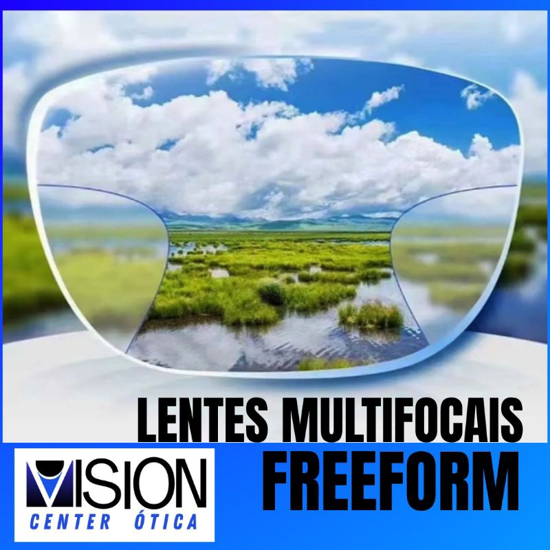 Lentes para óculos grau Multifocal Progressiva HD Digitais Freeform.  Miopia,  Hipermetropia, Astigmatismo e Presbiopia. em Oferta na Shopee