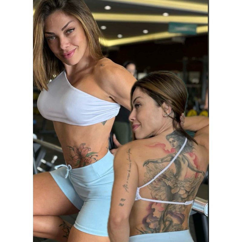Top Fitness Assimétrico Feminino Um Ombro Academia Crossfit em Oferta na Shopee