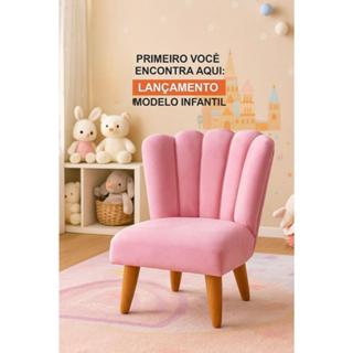 INFANTIL -  Cadeira Infantil Mini Petala Para Crianças de 01 a 08 Anos Pes Palitos Veludo Premium em Oferta na Shopee