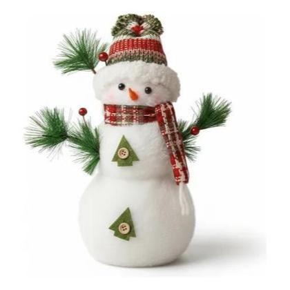 Boneco De Neve Enfeite Natal 28x20 Pelúcia Modelo Luxo - Wincy