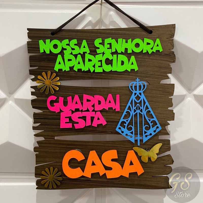 Quadro Decorativo NOSSA SENHORA APARECIDA GUARDAI ESTA CASA em Oferta na Shopee