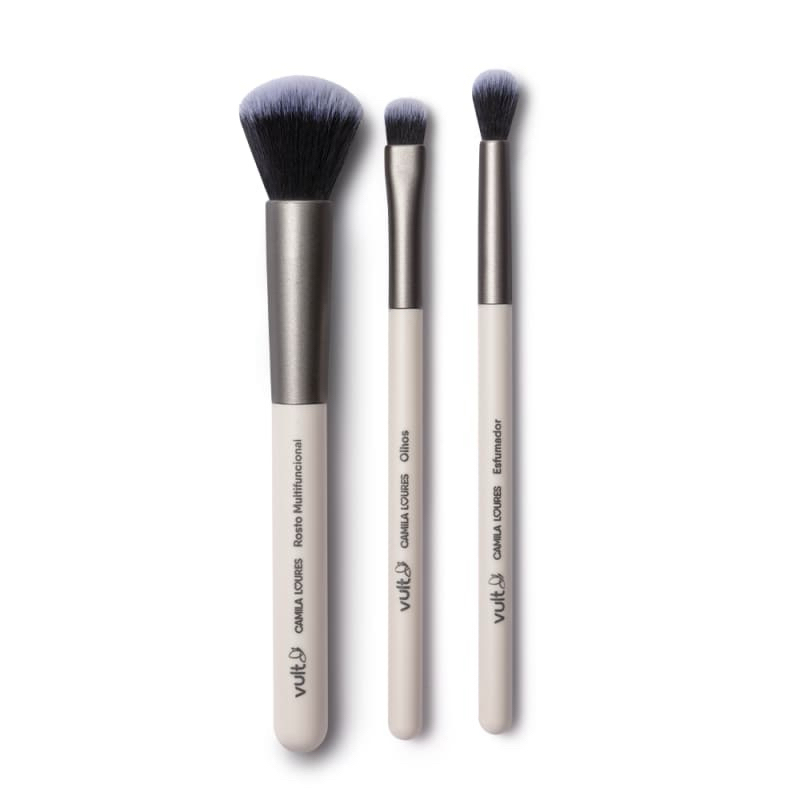 kit de pincéis profissional Vult by Camila Loures 3 itens