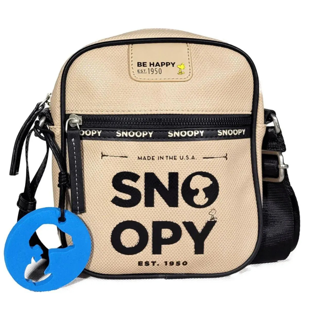 Shoulder Bag Snoopy Lançamento 2026 Bege Bolsa Transversal Semax – SP2638BG