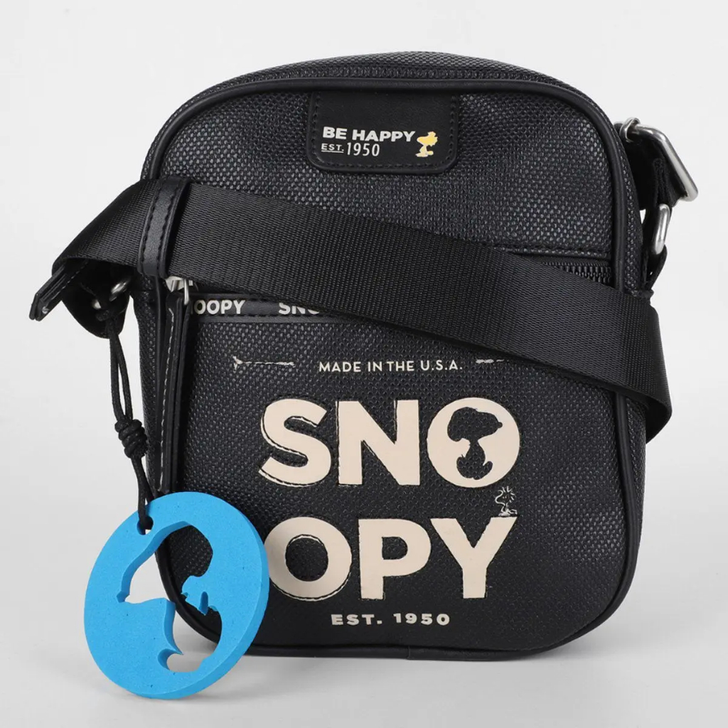 Shoulder Bag Snoopy Lançamento 2026 Preta Bolsa Transversal Semax – SP2850PT
