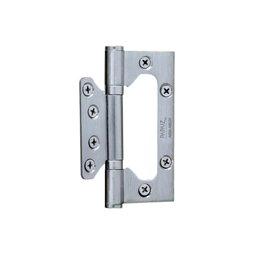 DOBRADIÇA SOBREPOR 1485 INOX ESCOVADO 4x3 COM PARAFUSOS PAPAIZ (3 PEÇAS)