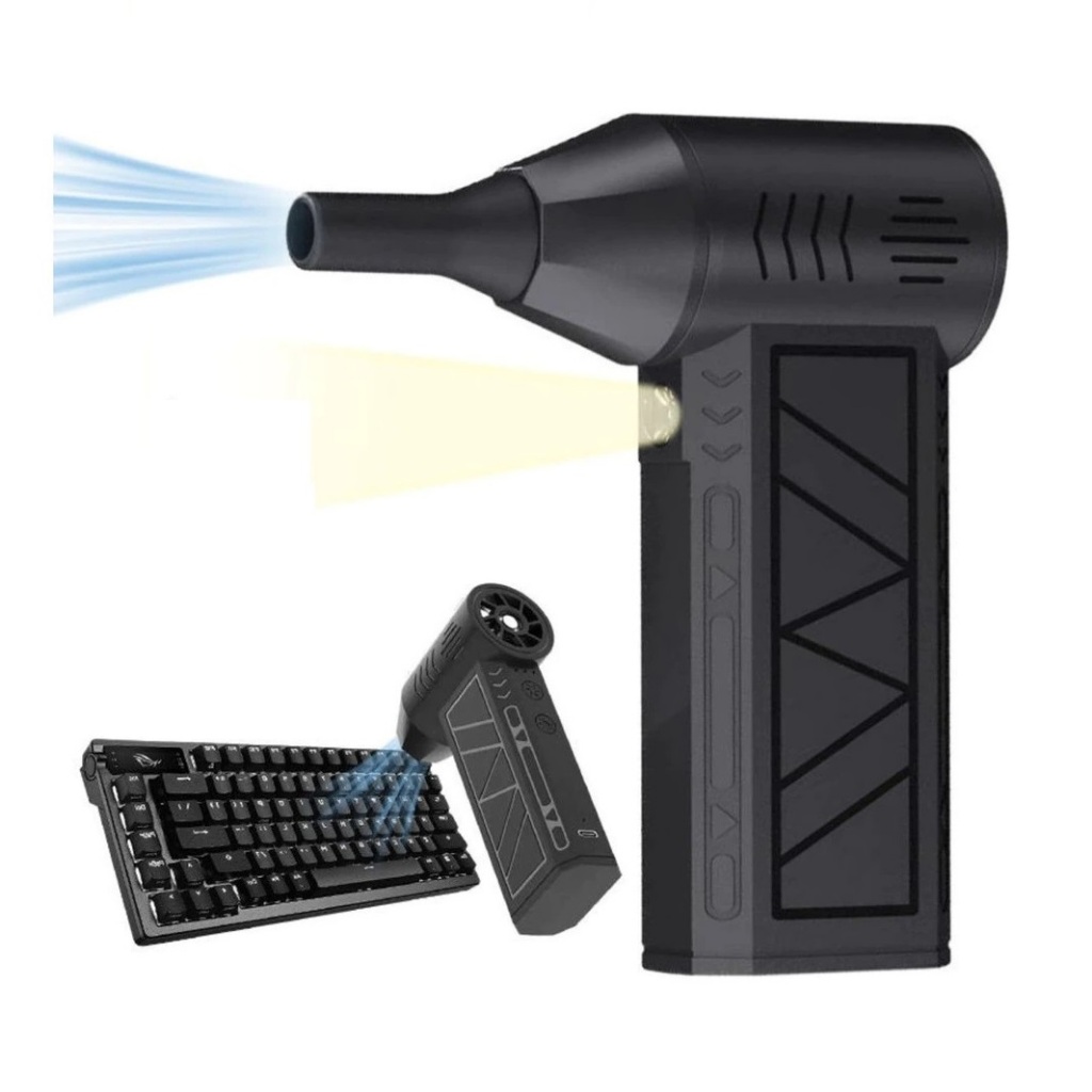 Soprador Turbo Mini Fan Jet 3 Velocidades + Modo Turbo e Lanterna Led