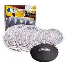 Kit De Pratos Silenciosos Hero Mute Sahab 14 16 18 20 + Bag