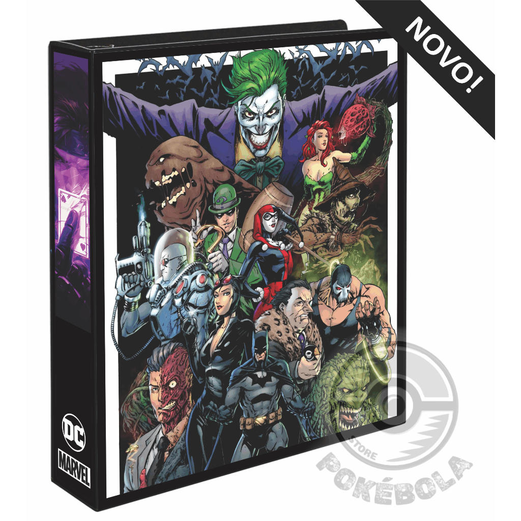 Fichário BATMAN Álbum Grande Capa Dura para cartas DC Universe Pasta Cartas TCG