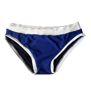 Sunga Slim Masculino 8cm combinada Azul Caneta e Branco Confortável