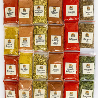 Kit 20 Temperos e Condimentos Naturais em Sachês 30g cada | Artesanal | Sem Conservantes em Oferta na Shopee