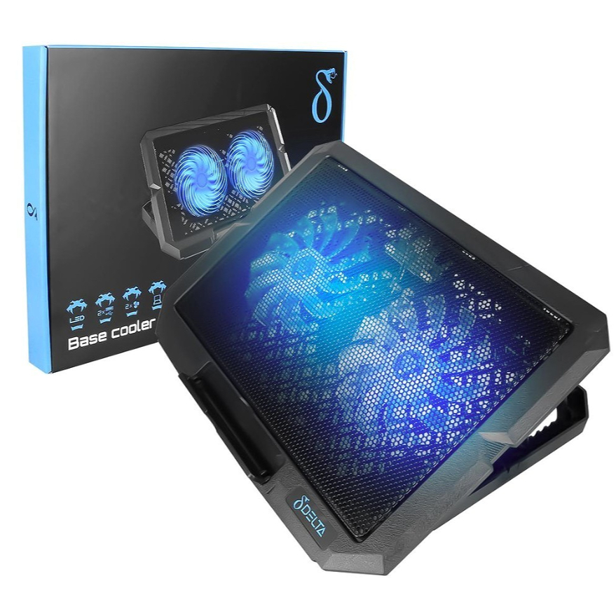 Aitek Suporte Para Notebook Ergonômico 2 Ventoinhas Cooler Refrigeração Led 5V 1300rpm
