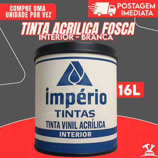 Tinta acrílica Branco Neve Profissional Econômica Secagem Rápida 16 Litros Paredes áreas internas