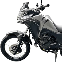 Protetor de Motor e Carenagem Preto com pedaleira Braz - Honda Sahara 300 2024 2025 2026