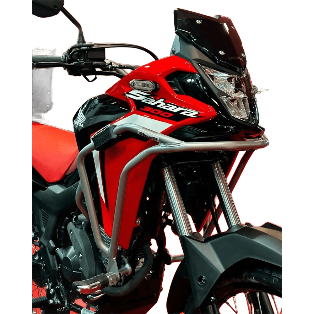 Protetor de Motor e Carenagem Prata com pedaleira Braz - Honda Sahara 300 2024 2025 2026 — imagem 2 de 2