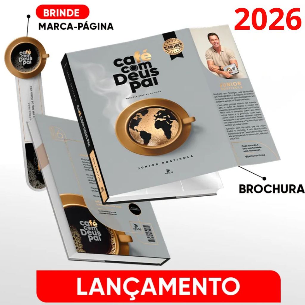 Devocional Café Com Deus Pai Edição 2026 | Porções Diárias De Amor | Junior Rostirola em Oferta na Shopee