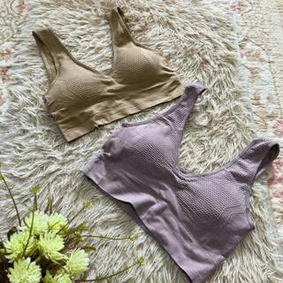 Kit Sutiã Top Poliamida Alça Larga Confortável Uso Diário ou Para Exercícios em Oferta na Shopee