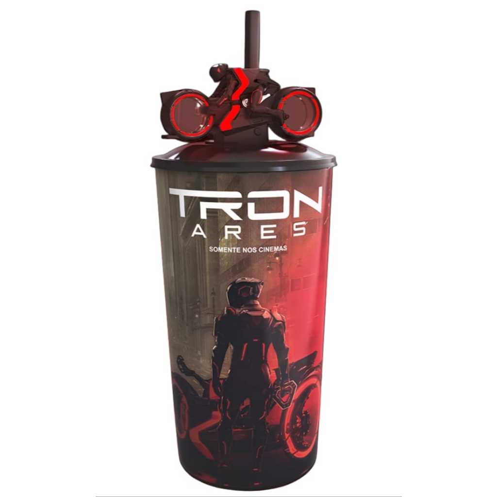 Copo Temático Exclusivo Tron: Ares Com LED Cinemark Disney 2025 Novo Original