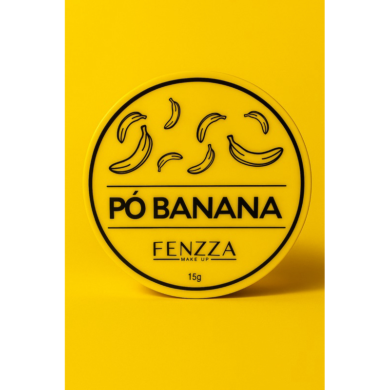 Pó de Banana Translúcido 15g – Controle de Oleosidade e Fixação da Maquiagem ( marca Fenzza) e pó facial ultrafino