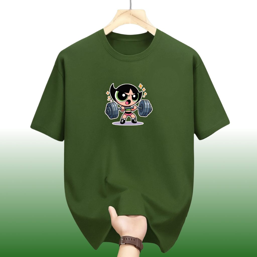 Camiseta Camisa 100% Algodão Estampada Meninas super poderosas Docinho Treino Academia Envio Rápido