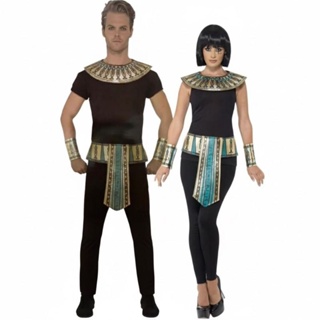 kit fantasia tema egípcio unisex Faraó/ Cleópatra quatro peças carnaval bloquinho cosplay retrô filia em Oferta na Shopee