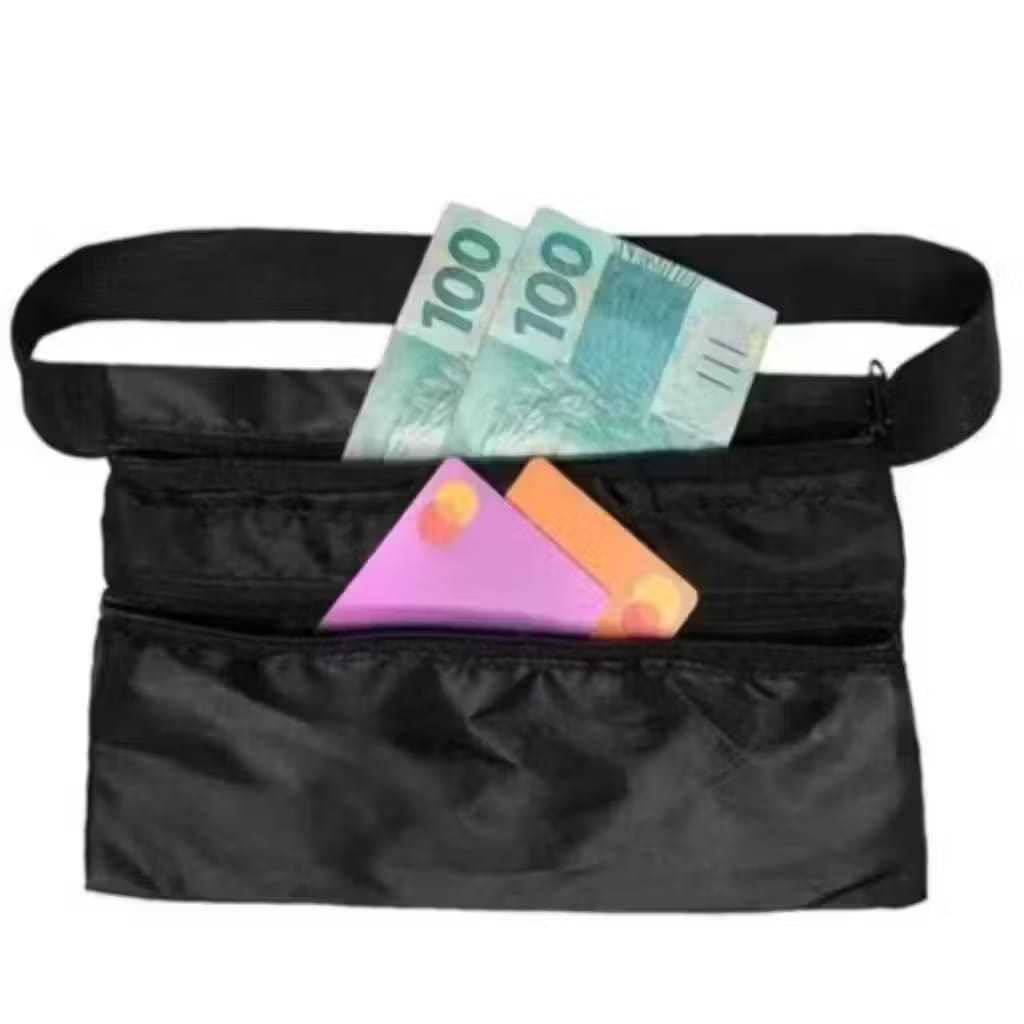 Pochete Porta Dolar Doleira Anti-furto Cinto Documento Celular Invisível Anti Furto Passaporte